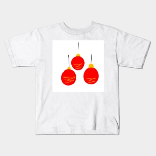 red christmas bells abstract texture Kids T-Shirt